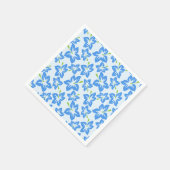 Blauer Hibiskus, Blumen, Muster von Blume Serviette (Ecke)