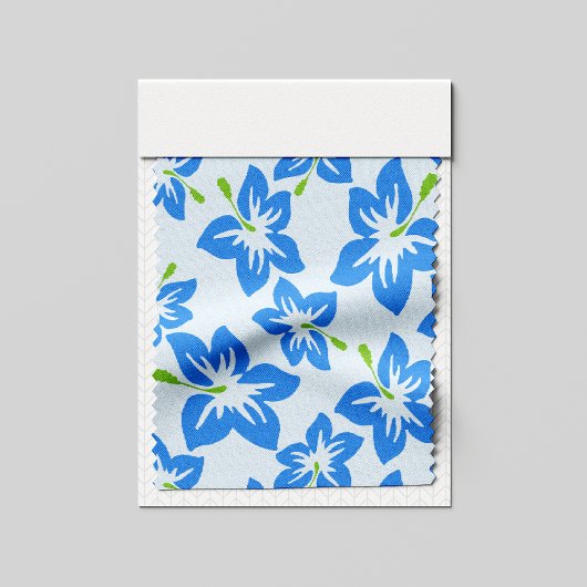 Blauer Hibiskus, Blumen, Muster von Blume Stoff
