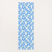 Blauer Hibiskus, Blumen, Muster von Blume Yogamatte (Rückseite)