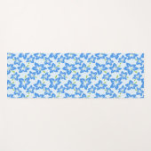 Blauer Hibiskus, Blumen, Muster von Blume Yogamatte (Vorderseite (Horizontal))