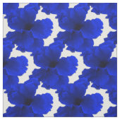 Blauer Hibiskus-Blumendruck Stoff (Muster)