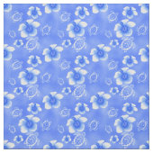 Blauer Hibiskus Honu Hawaiianer Stoff (Muster)