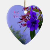 Blauer Hibiskus, i-Liebe, die Sie verzieren Keramik Ornament (Rechts)