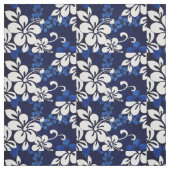 blauer Hibiskus Stoff (Muster)