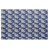 blauer Hibiskus Stoff (Fat Quarter (45,7 x 55,9 cm))