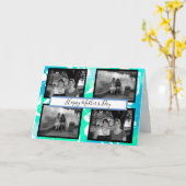 Blauer Hibiskus und Foto Muttertag Karte (Gelbe Blume)