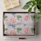 Blauer Hibiskus und Rosa Hummingbird Seidenpapier (Geschenk)