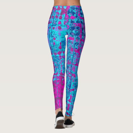Blauer Himbeere Leggings (Rückseite)