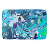 Blauer Himmel Abstrakte Kunst Badematte (Vorderseite)