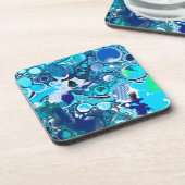 Blauer Himmel Abstrakte Kunst Getränkeuntersetzer (Linke Seite)