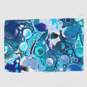 Blauer Himmel Abstrakte Kunst Golfhandtuch (Horizontal)