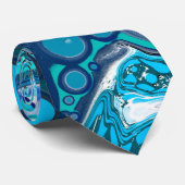 Blauer Himmel Abstrakte Kunst Krawatte (Gerollt)