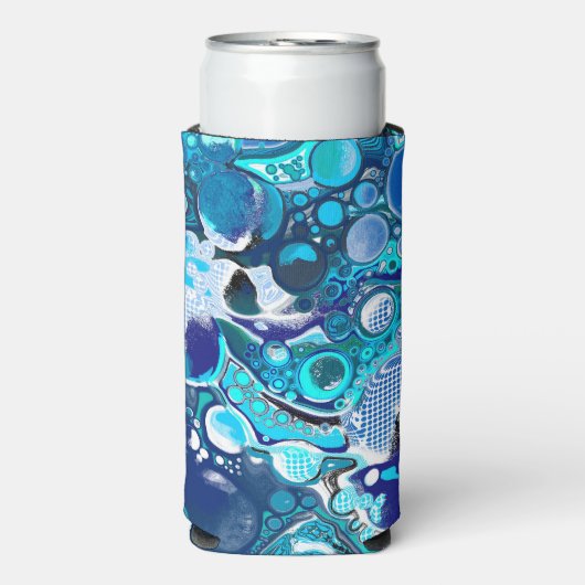 Blauer Himmel Abstrakte Kunst Selters Dosenkühler (Seltzer Vorderseite)