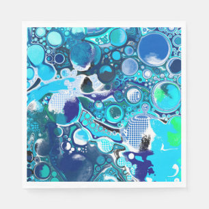 Blauer Himmel Abstrakte Kunst Serviette