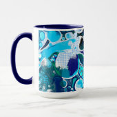 Blauer Himmel Abstrakte Kunst Tasse (Links)