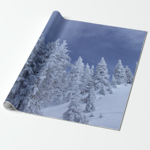 Blauer Himmel am Winter Geschenkpapier