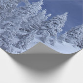 Blauer Himmel am Winter Geschenkpapier (Ecke)