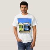 Blauer Himmel auf englischem Foto am Meer T-Shirt (Vorne ganz)