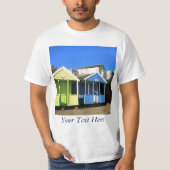 Blauer Himmel auf englischem Foto am Meer T-Shirt (Vorderseite)