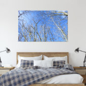 Blauer Himmel, Bäume im Winter Leinwanddruck (Insitu (Schlafzimmer))