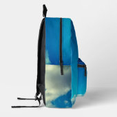 Blauer Himmel Bedruckter Rucksack (Links)