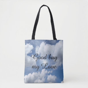 Blauer Himmel bewölkt I + Ihr Text u. Ideen Tasche