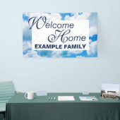 Blauer Himmel bewölkt II + Ihr Text u. Ideen Banner (Messeveranstaltung)