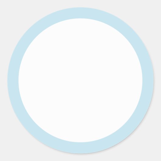 Blauer Himmel Blauer Rand Runder Aufkleber (Vorderseite)