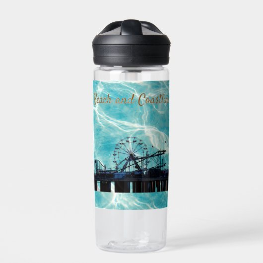 Blauer Himmel Boardwalk  Trinkflasche (Vorderseite)