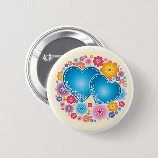 Blauer Himmel Button (Vorne & Hinten)