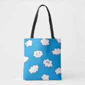 Blauer Himmel Cartoon Wolken Tasche (Vorderseite)