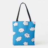 Blauer Himmel Cartoon Wolken Tasche (Rückseite)