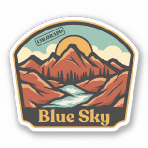 Blauer Himmel, Colorado Aufkleber