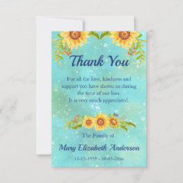 Blauer Himmel Dankeskarte