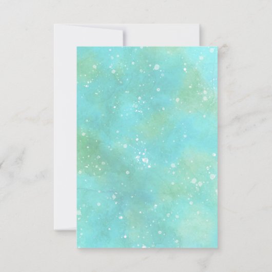 Blauer Himmel Dankeskarte (Rückseite)