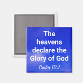 Blauer Himmel Der Himmel verkündet den Ruhm Gottes Magnet (Vorderseite/Rückseite)