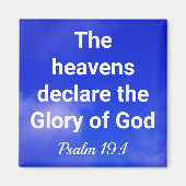 Blauer Himmel Der Himmel verkündet den Ruhm Gottes Magnet (Vorne)