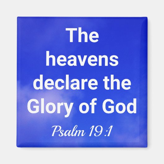 Blauer Himmel Der Himmel verkündet den Ruhm Gottes Magnet (Vorne)