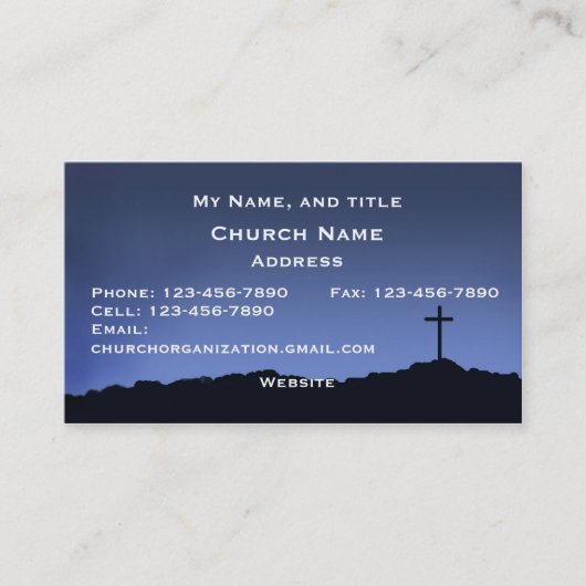 Blauer Himmel der Kirche/der religiösen Visitenkarte (Vorderseite)