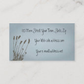 Blauer Himmel des eleganten grafischen Grases Visitenkarte (Rückseite)