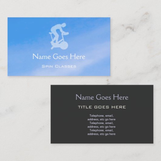 "Blauer Himmel-" Drehbeschleunigung klassifiziert Visitenkarte (Vorne/Hinten)