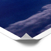 Blauer Himmel durch Wolken Poster (Ecke)