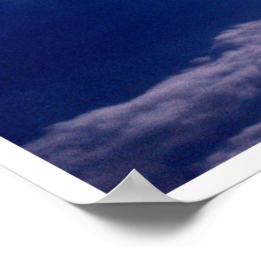 Blauer Himmel durch Wolken Poster (Ecke)