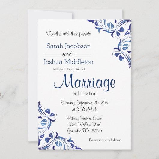 Blauer Himmel Einladung (Vorderseite)