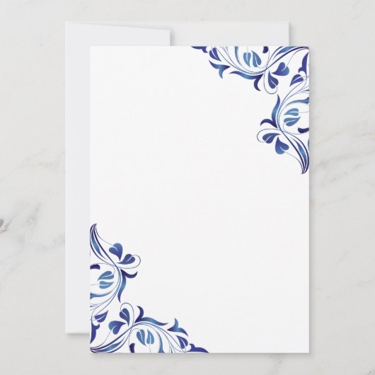 Blauer Himmel Einladung (Rückseite)