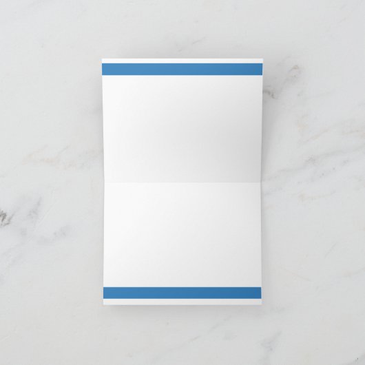 Blauer Himmel Elegant Dankeskarte (Innenseite)