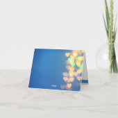 Blauer Himmel Elegant Dankeskarte (Rückseite)