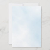 Blauer Himmel Eukalyptus Junge Taufe Einladung (Rückseite)