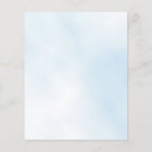 Blauer Himmel Eukalyptus Junge Taufe Einladung (Rückseite)