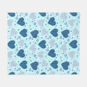 Blauer Himmel Fleece Blanket, mittel (Vorderseite (Horizontal))